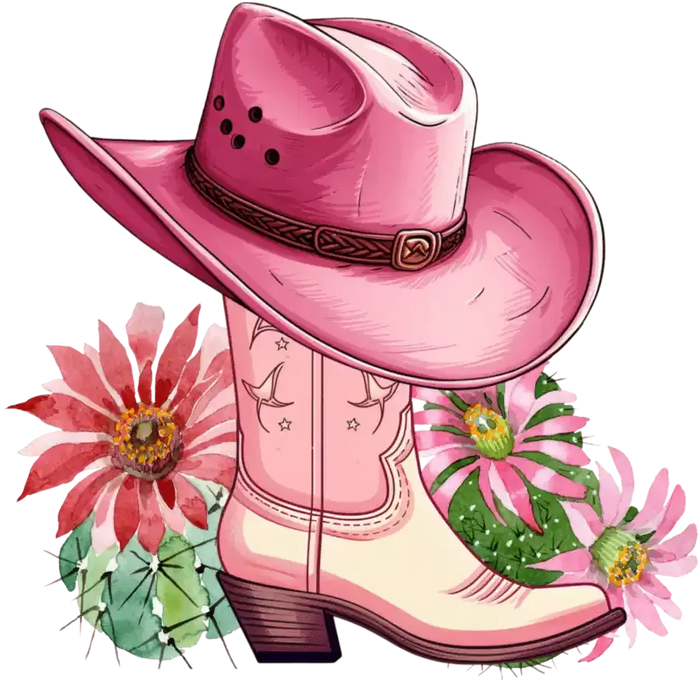 Western Cowgirl Design pressed on a garment