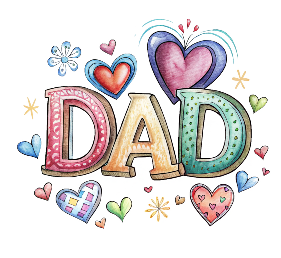 Dad Love Father's Day Design - DTF Ready To Press