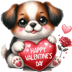 Happy Valentine's Day Puppy Design | DTF Dallas