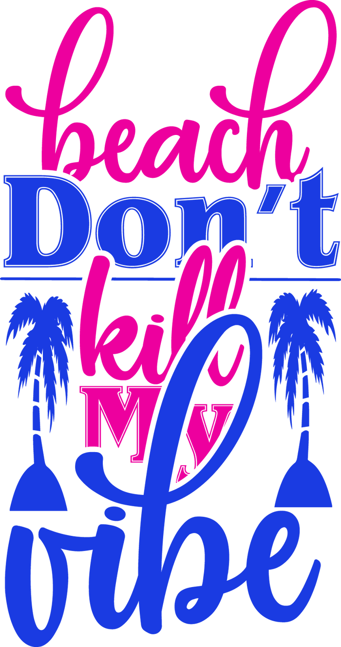 Beach Vibe Design pressed on a garment