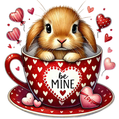 Love Bunny Valentine's Day Design | DTF Dallas - DTF Dallas 