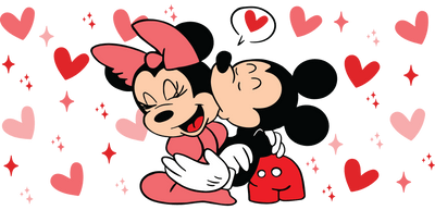 UV DTF 16 oz Libbey Cup Wrap - Disney Love | DTF Dallas - DTF Dallas 