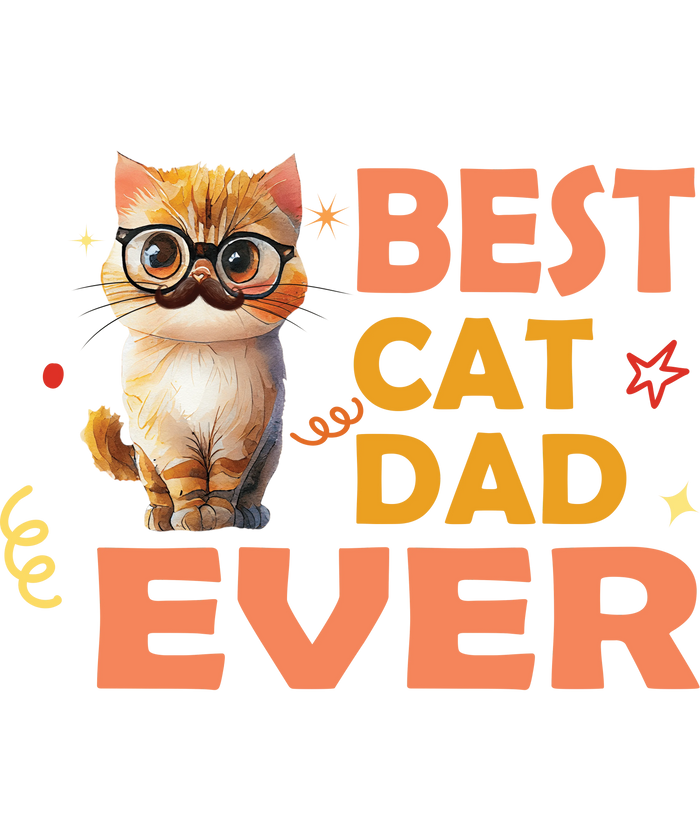 Best Cat Dad Ever Design  V1 pressed on a garment
