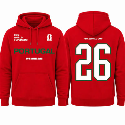 FIFA World Cup 2026 Portugal Hoodie - Official "We Are 26" Pullover - DTF Dallas 