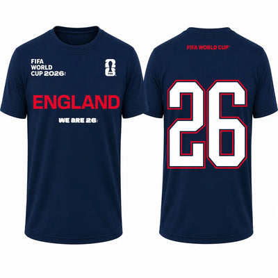 FIFA World Cup 2026 England Shirt - Official "We Are 26" T-shirt - DTF Dallas 