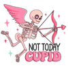 Not Today Cupid Valentine's Day Party Design - DTF Ready To Press