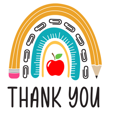 Thank You Teacher Design - DTF Ready To Press - DTF Dallas 
