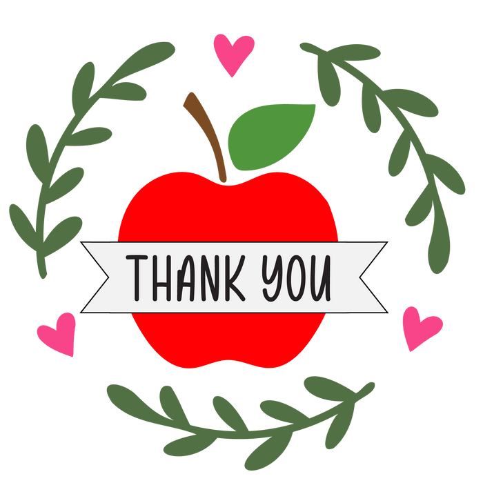 Teachers Day Thank You Design pressed on a garment