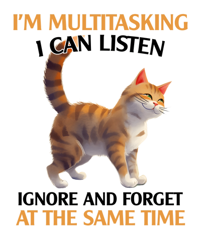 Funny Orange Cat Design DTF-Ready to Press (V1) | DTF Dallas - DTF Dallas 