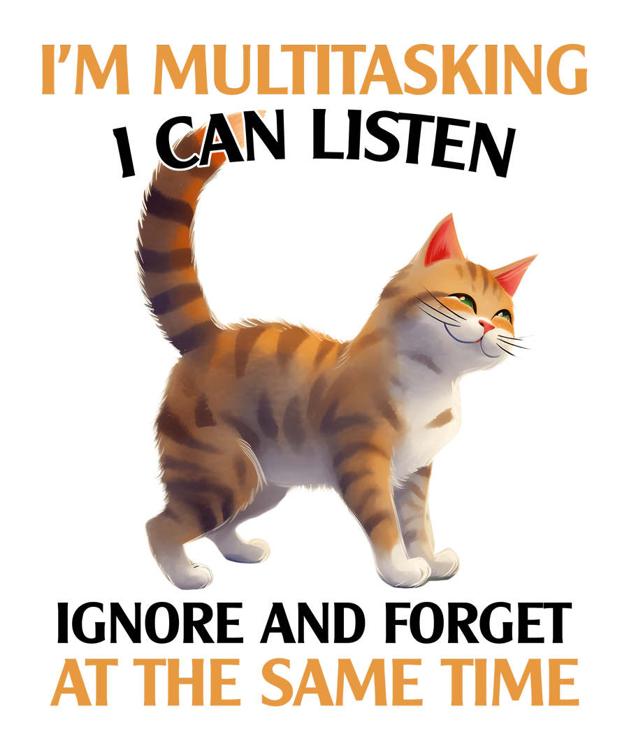 Funny Orange Cat Design DTF-Ready to Press (V1) | DTF Dallas