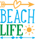 Beach Life Design - DTF Ready To Press