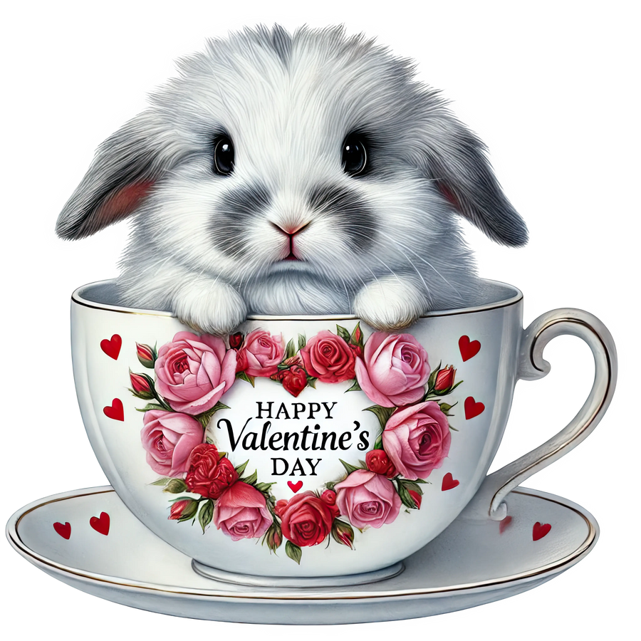 Valentine's Day Love Bunny Design | DTF Dallas