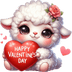 Happy Valentine's Day Sheep Design - DTF Ready To Press