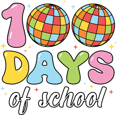 100 Days of School Party Disco Ball Design | DTF Dallas - DTF Dallas 
