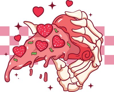 Valentine's Day Pizza Lover Design - DTF Ready To Press - DTF Dallas 