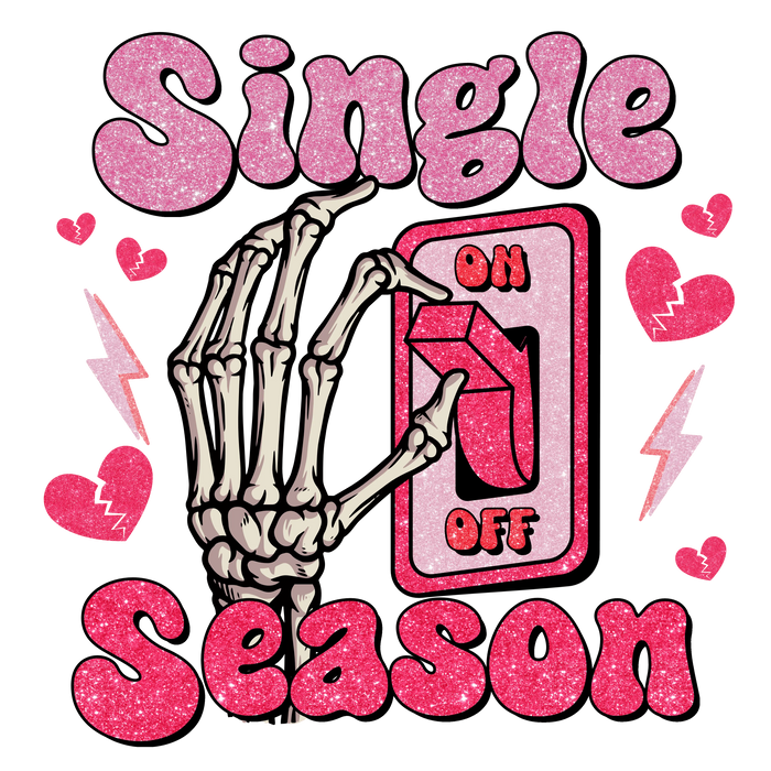 Single Season Valentine's Day Party Design pressed on a garment