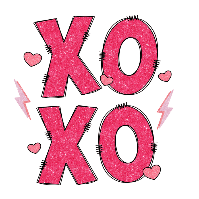 XOXO Valentine's Day Party Design pressed on a garment