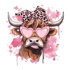Farm Life Valentine's Day Cow Design - DTF Ready To Press