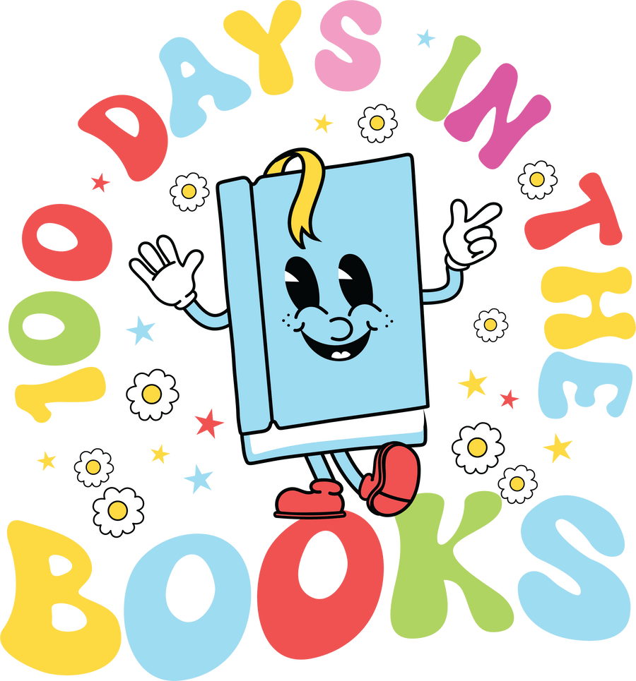 100 Days in the Books Teacher Design | DTF Dallas