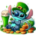 Disney Stitch St Patty's Design - DTF Ready To Press