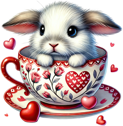 Happy Bunny Valentine's Day Design | DTF Dallas - DTF Dallas 