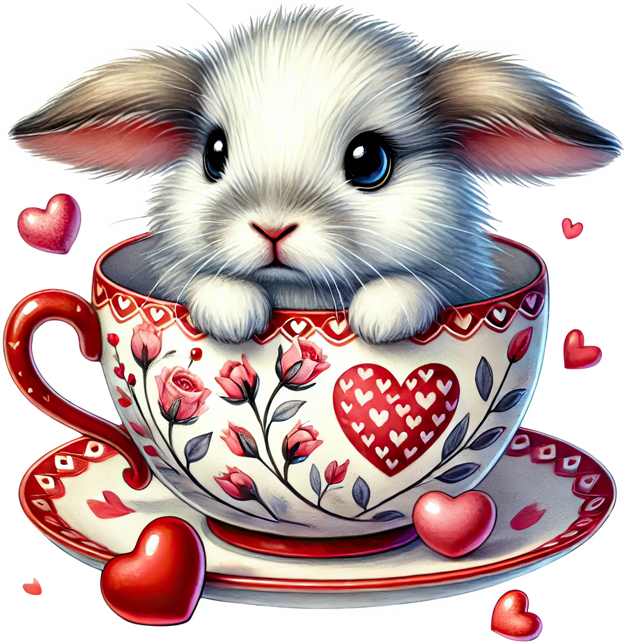 Happy Bunny Valentine's Day Design | DTF Dallas