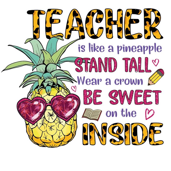 Sarcastic Teachers Day Design pressed on a garment