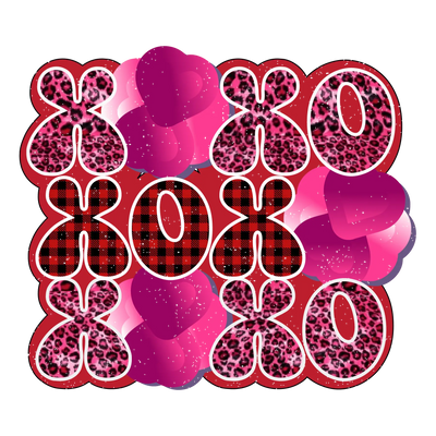 XOXO Leopard Valentine's Day Design - DTF Ready | DTF Dallas - DTF Dallas 