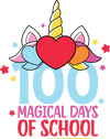 Unicorn Student 100 Magical Days of School Design - DTF Ready To Press