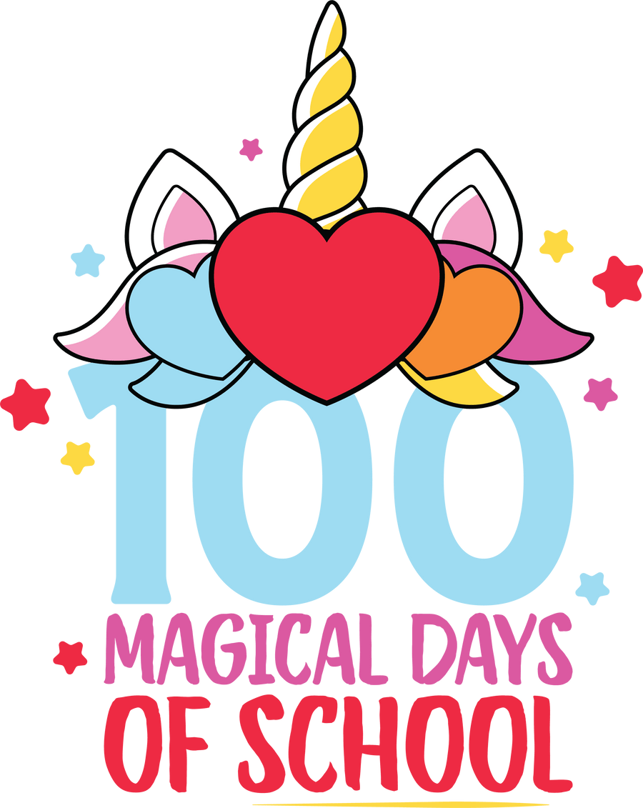 Unicorn Student 100 Magical Days of School | DTF Dallas