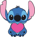 Lilo And Stitch Valentine's Day Heart Design - DTF Ready To Press