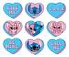 Stitch Valentine's Day Call Me Couple Design - DTF Ready To Press
