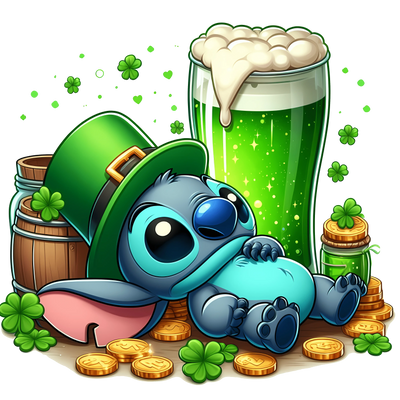 Disney Stitch St Patrick's Day Irish Design | DTF Dallas - DTF Dallas 