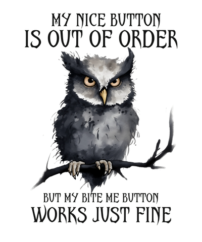 Cool Owl Design - DTF Ready To Press - DTF Dallas 