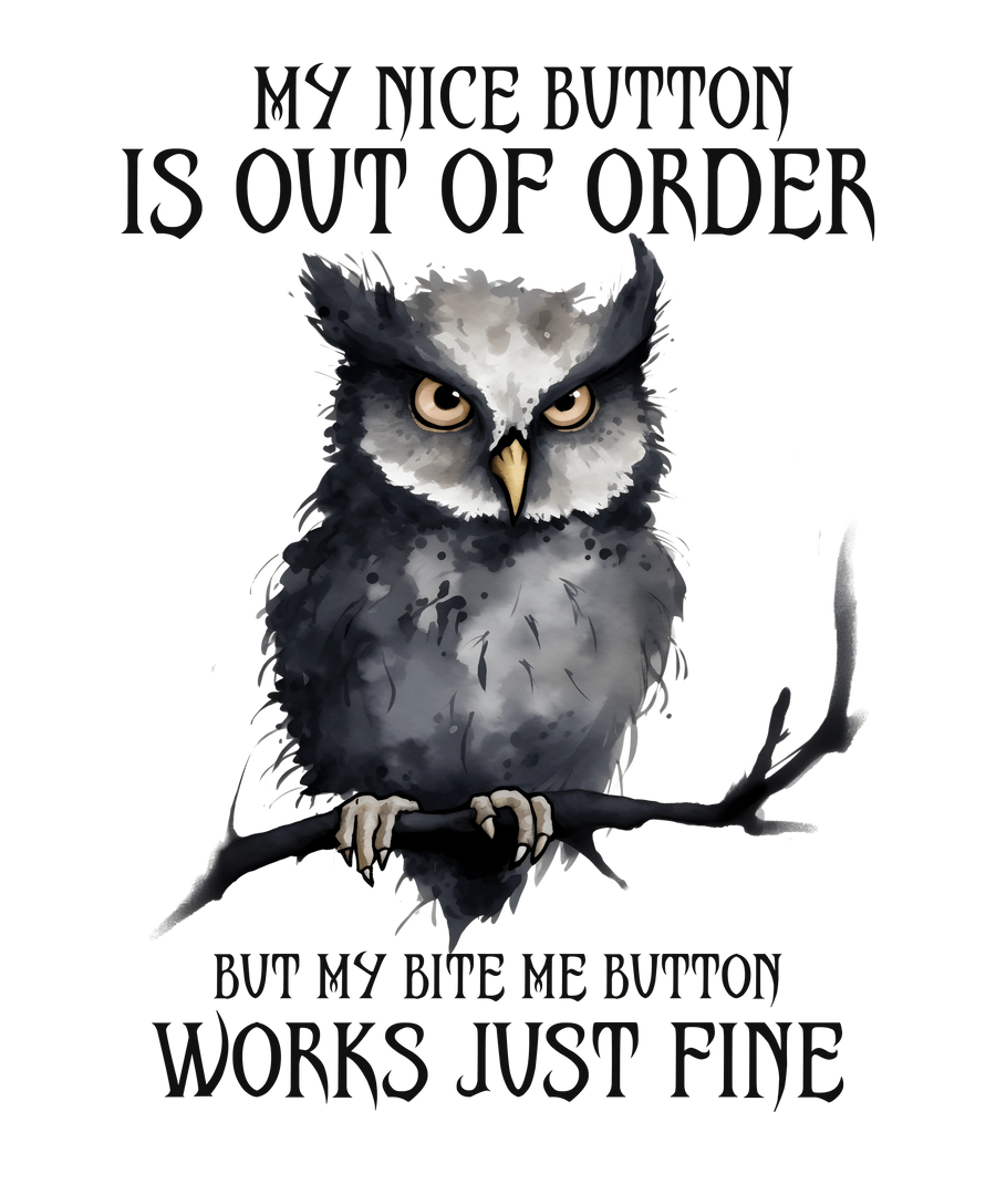 Cool Owl Design - DTF Ready To Press