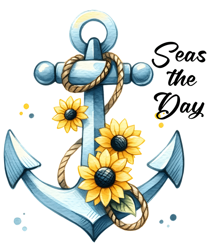 Seas The Day Summer Design pressed on a garment