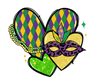 Mardi Gras Party Mask Design - DTF Ready To Press