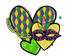 Mardi Gras Party Mask Design - DTF Ready To Press