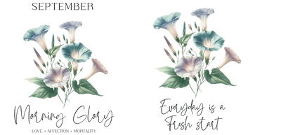 September Morning Glory Birthday Glass Cup V1 | DTF Dallas - DTF Dallas 