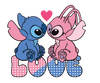 Stitch Valentine's Day Love Design - DTF Ready To Press