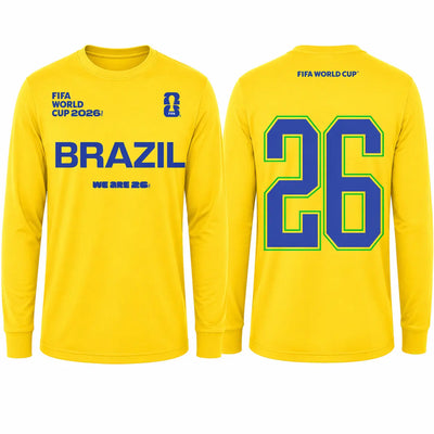 FIFA World Cup 2026 Brazil Long Sleeve Shirt – Official "We Are 26" Tee - DTF Dallas 