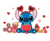 Disney Stitch Valentine's Day XOXO Design - DTF Ready To Press