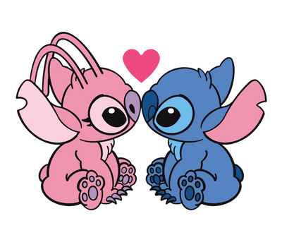 Lilo and Stitch XOXO Valentine Design Copy | DTF Dallas - DTF Dallas 