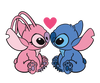 Lilo And Stitch Valentine's Day Love Design - DTF Ready To Press