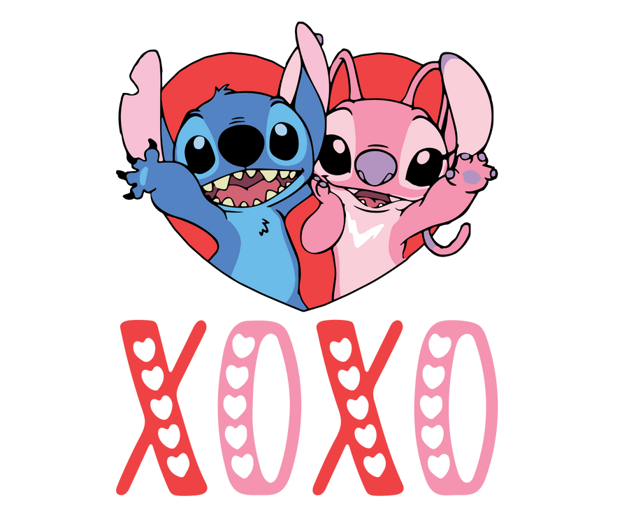 Lilo and Stitch XOXO Valentine Design | DTF Dallas
