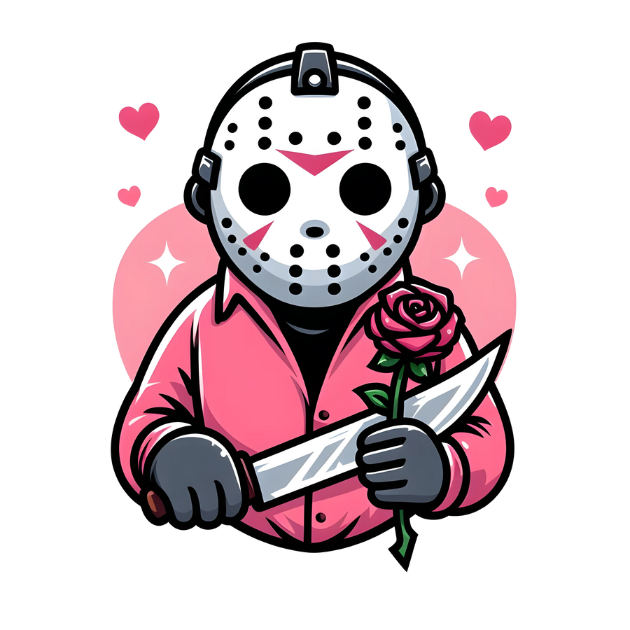 Jason Voorhees Couple Rose Design | DTF Dallas