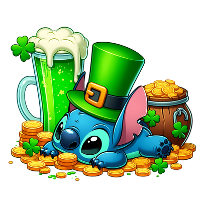 Disney Lilo Stitch Saint Patrick's Day Design | DTF Dallas - DTF Dallas 
