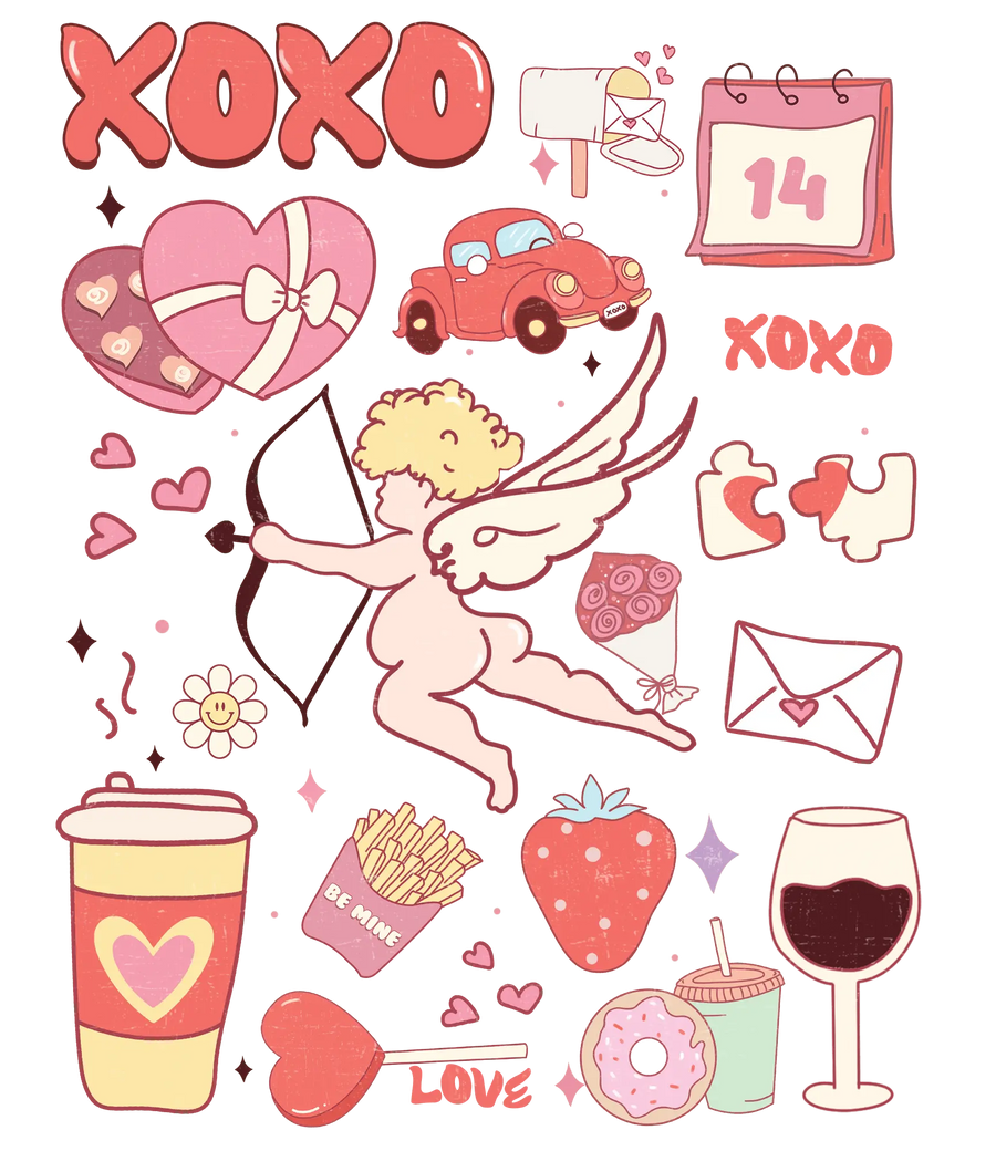 XOXO Cupid Valentine's Day Design | DTF Dallas