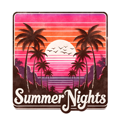 Summer Nights Design - DTF Ready To Press - DTF Dallas 