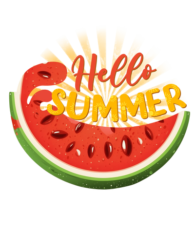 Hello Summer Design DTF-Ready to Press (V2) | DTF Dallas - DTF Dallas 